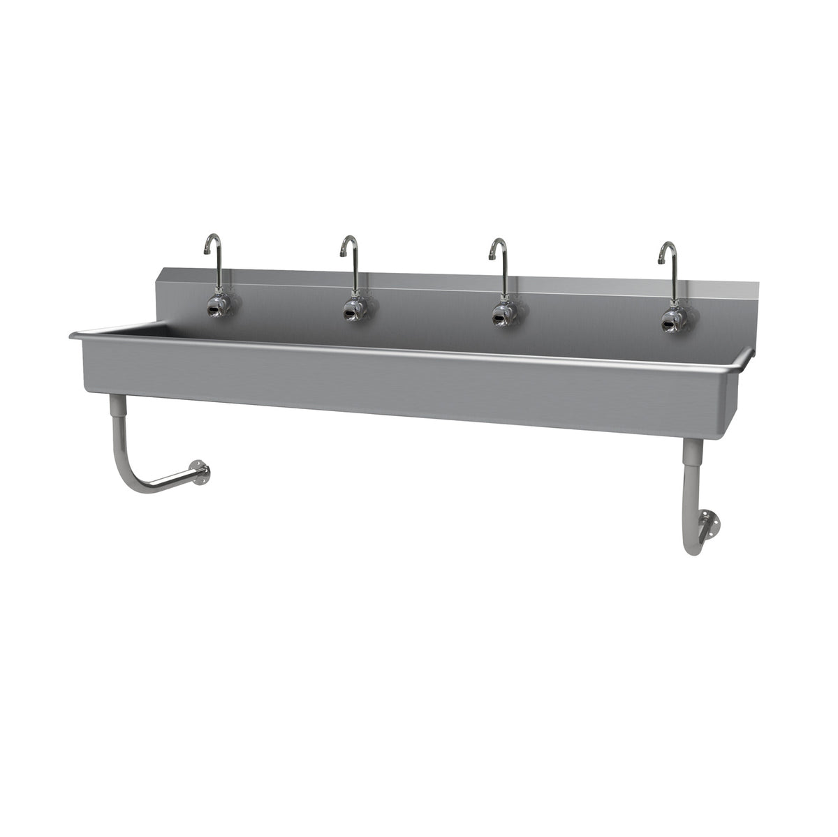 Advance Tabco FC-WM-80EFADA 80" Wall Mounted Multi-Station Hand Sink with e-Faucet - 16 gauge