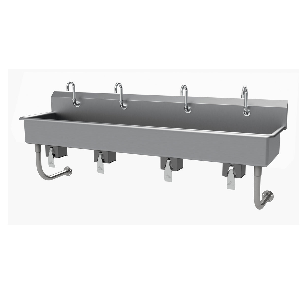 Advance Tabco FC-WM-80KV 80" Wall Mounted Multi-Station Hand Sink without Faucet-Knee Valves/16 g