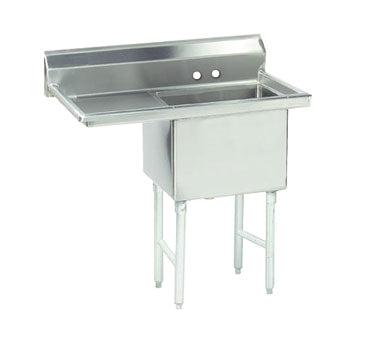 Advance Tabco FS-1-1818-18L 38" One Compartment Sink, 18"W x 18"L Bowl With Left-Hand Drainboards