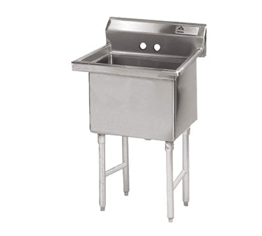 Advance Tabco FS-1-1824 23" One Compartment Sink, 18"W x 24"L Bowl Without Drainboards