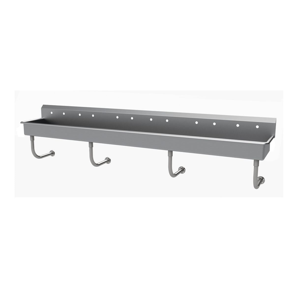 Advance Tabco FS-WM-120-ADA 120" Wall Mounted Multi-Station Hand Sink without Faucet - 14 gauge