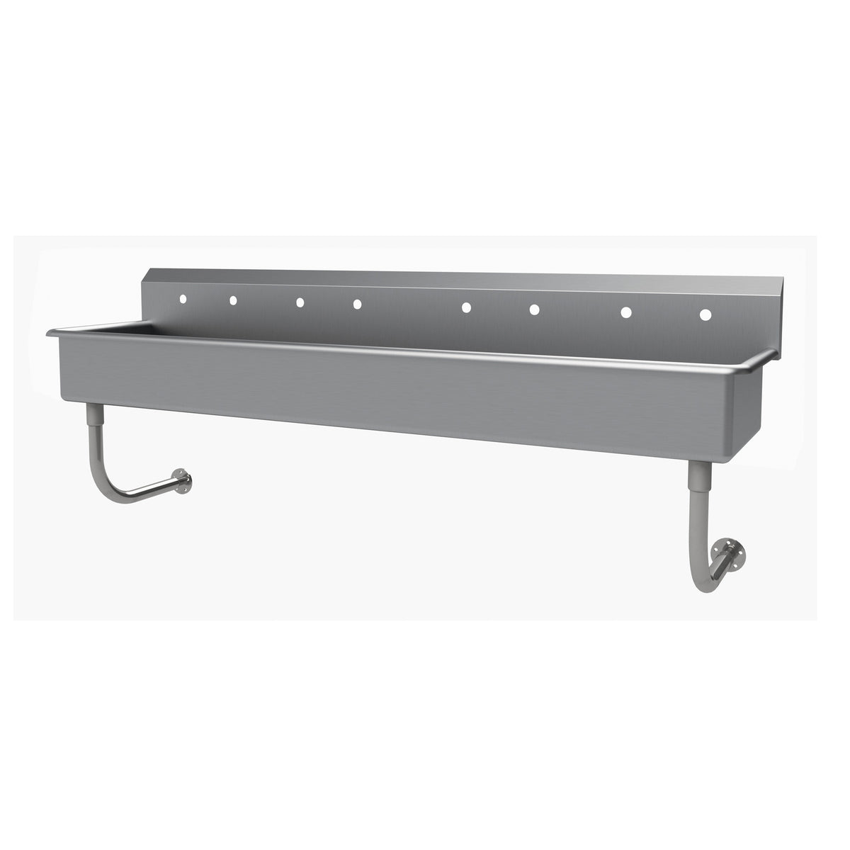 Advance Tabco FS-WM-80 80" Wall Mounted Multi-Station Hand Sink without Faucet - 14 gauge