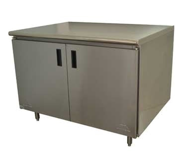 Advance Tabco HB-SS-364 48" Cabinet Base Hinged Doors Work Table