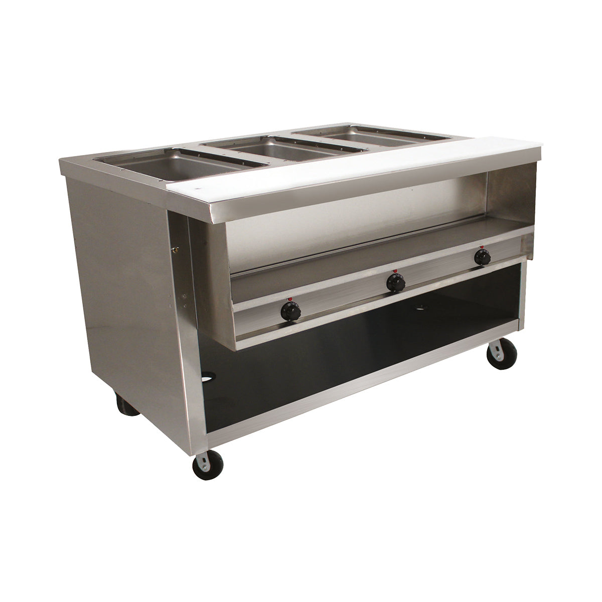 Advance Tabco HDSW-3-120-BS 47" Heavy Duty Hot Food Table, (3) Sealed Wells