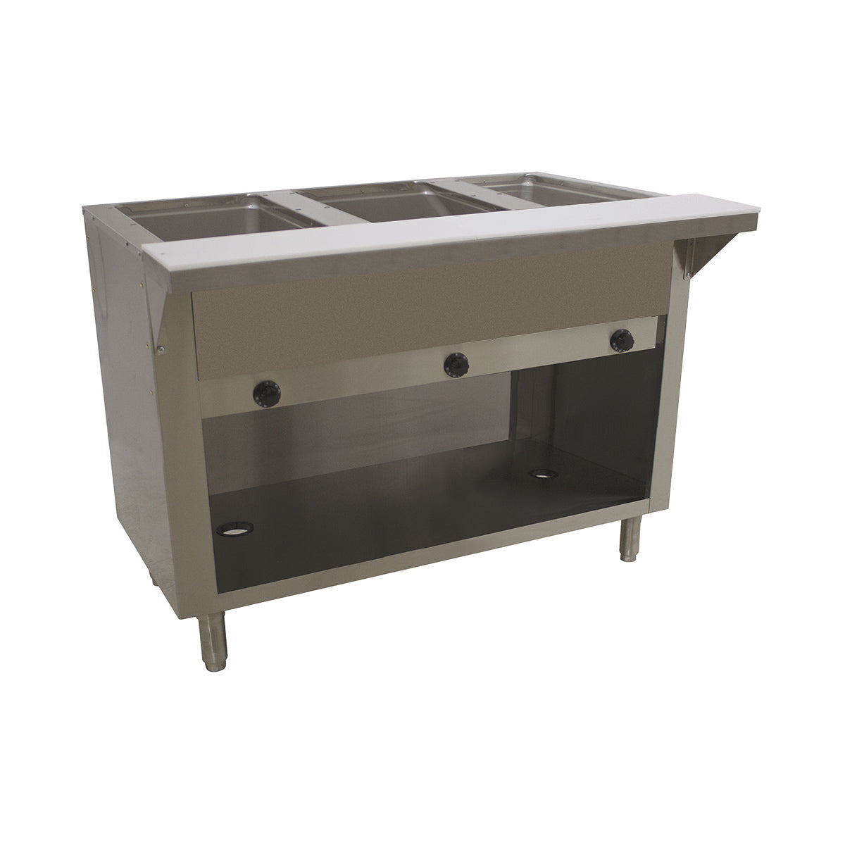 Advance Tabco HF-3G-LP-BS 47" Liquid Propane Hot Food Table, (3) Open Wells