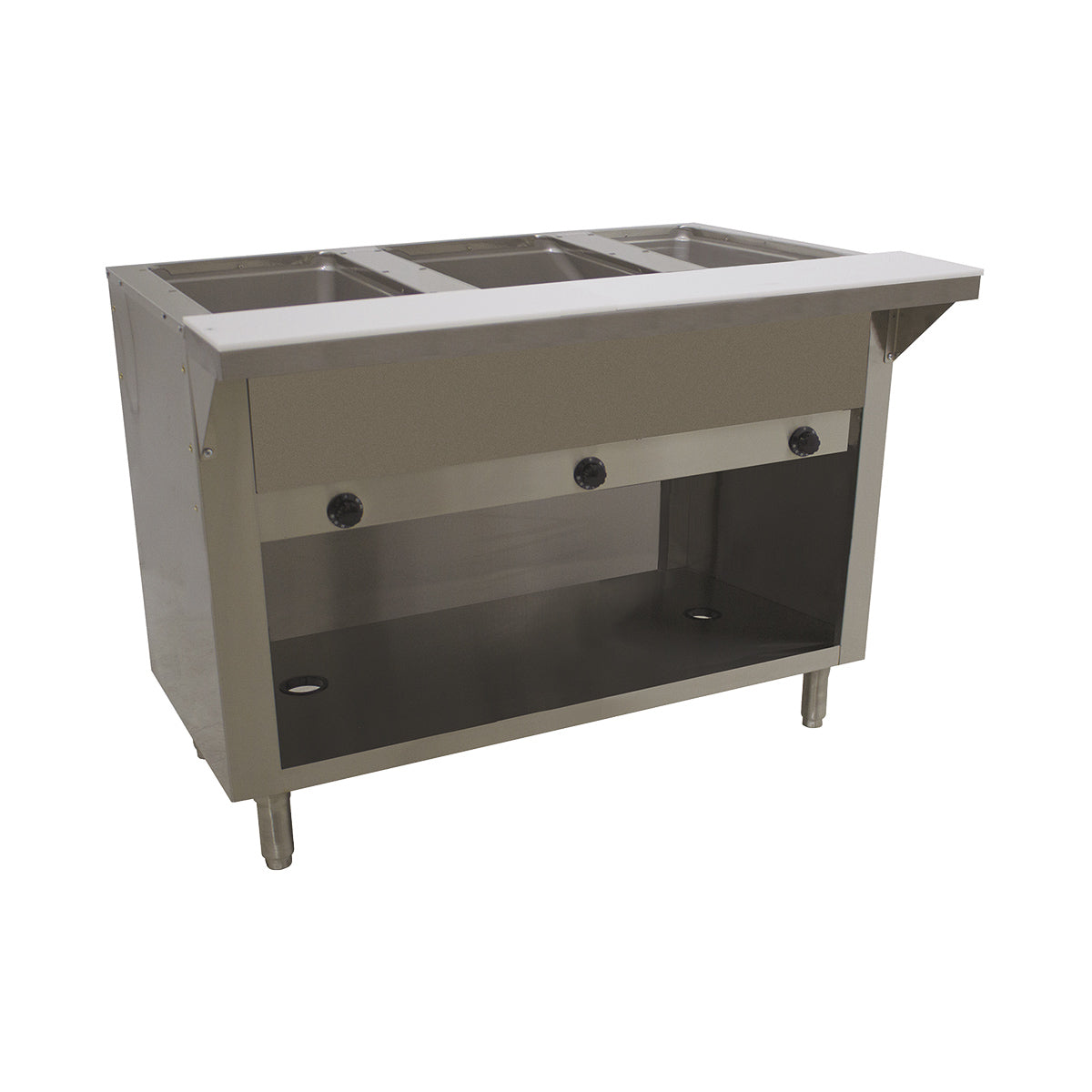 Advance Tabco HF-3G-NAT-BS 47" Natural Gas Hot Food Table, (3) Open Wells