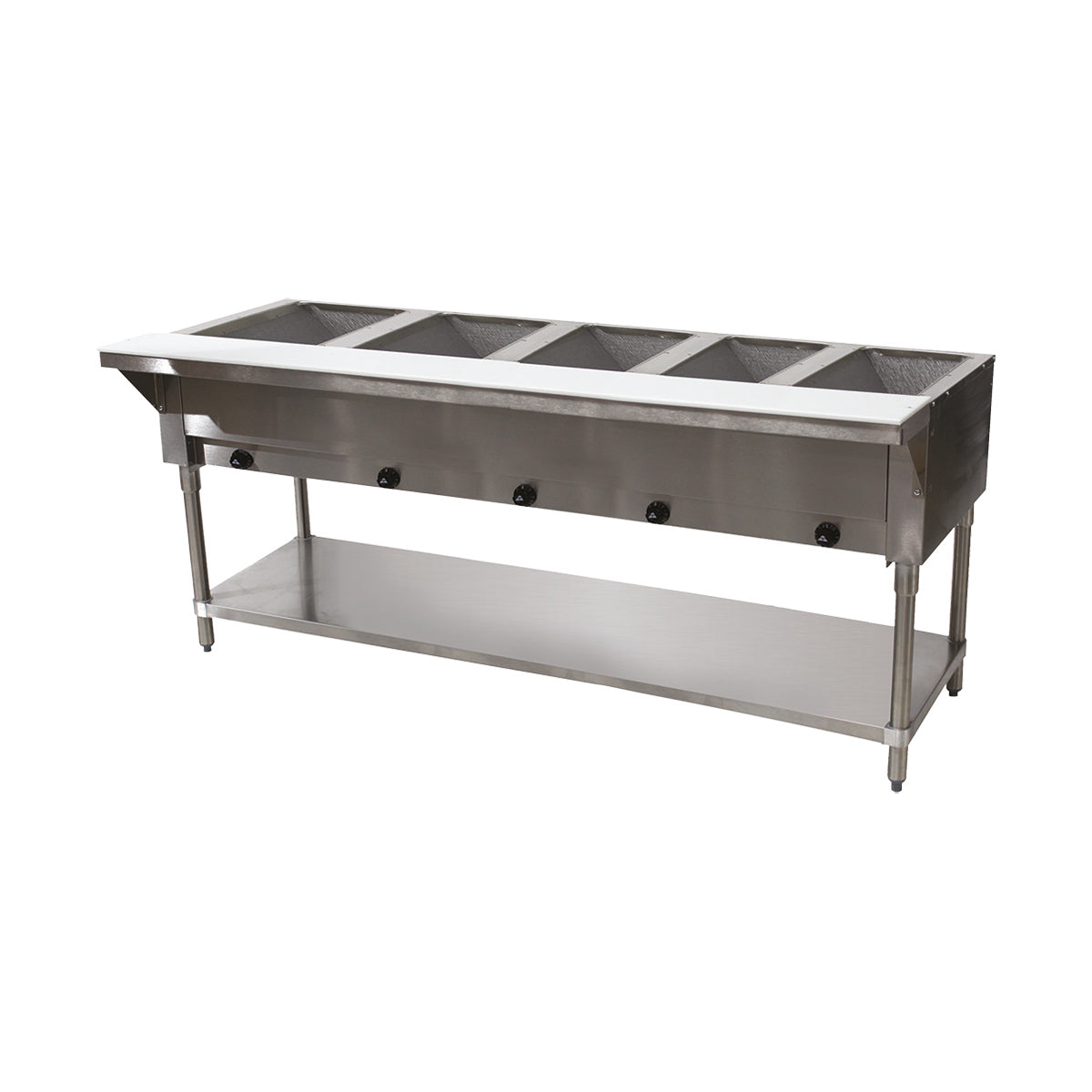 Advance Tabco HF-5G-NAT 77" Natural Gas Hot Food Table, (5) Open Wells