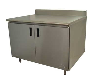 Advance Tabco HK-SS-309 108" Cabinet Base Hinged Doors Work Table with 4 Doors