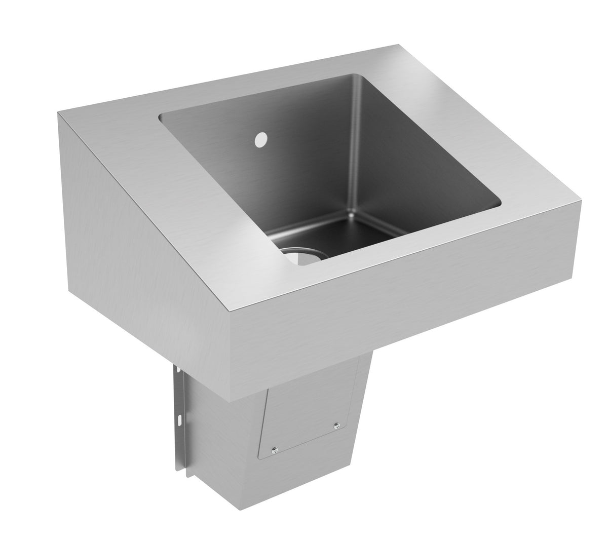 Advance Tabco HSS-ADA-1 Wall Mounted Hand Sink without Faucet - 16 gauge / 3 Splashes