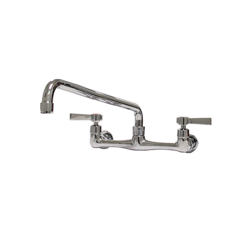 Advance Tabco K-11 Faucet, 8" Oc, Splash Mounted with 14" Swing Spout, Lead Free