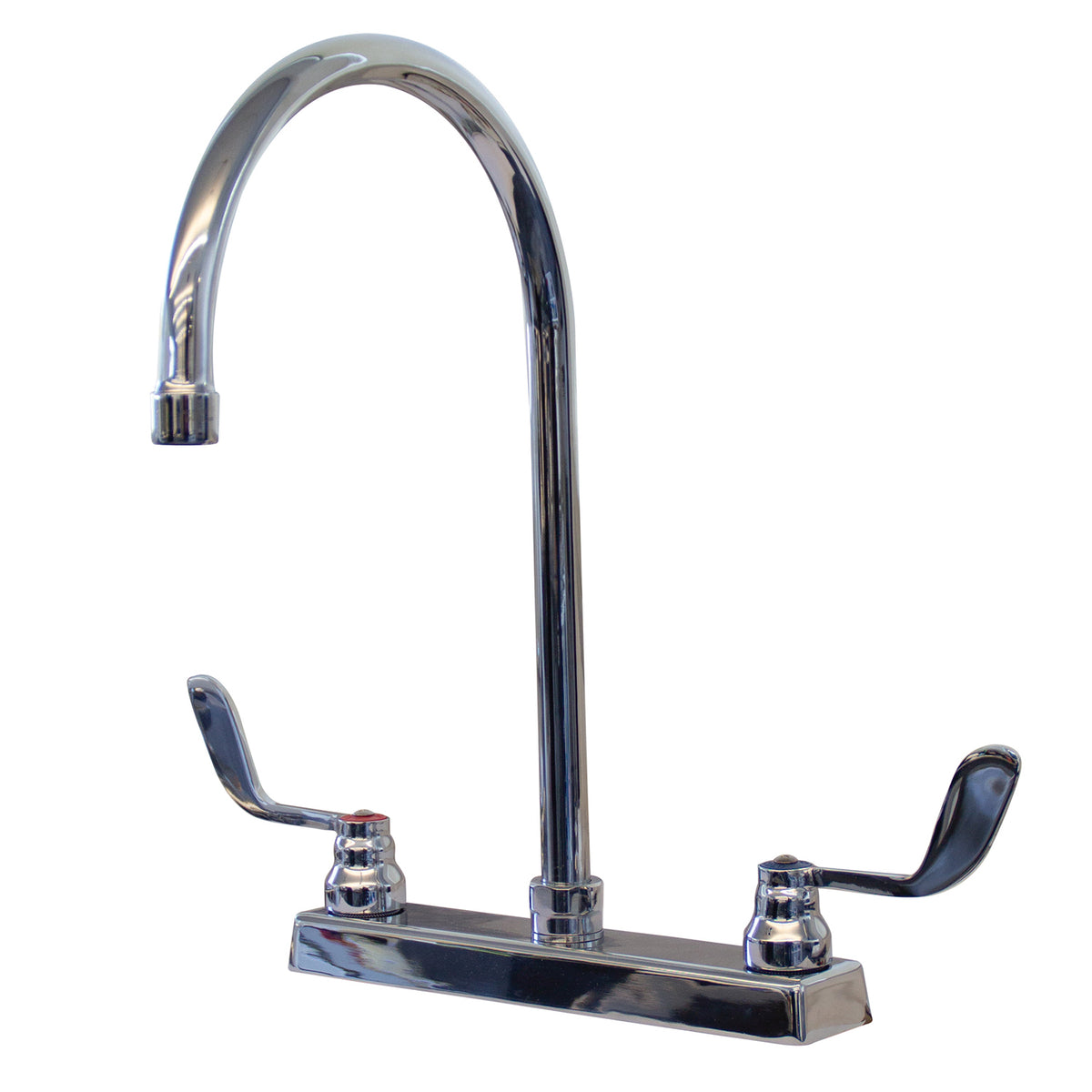 Advance Tabco K-134 Faucet, Heavy Duty, 8" Oc Deck Mounted with Wrist Handles