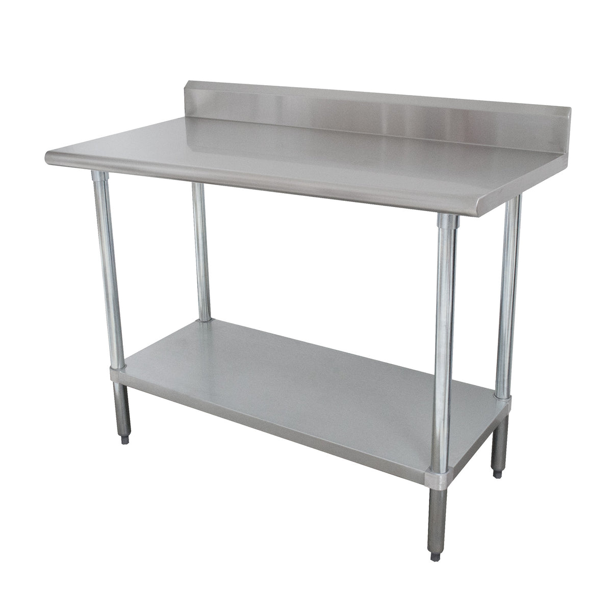 Advance Tabco KLAG-247-X 84" x 24" 16-Gauge Stainless Steel Work Table with Adjustable Undershelf