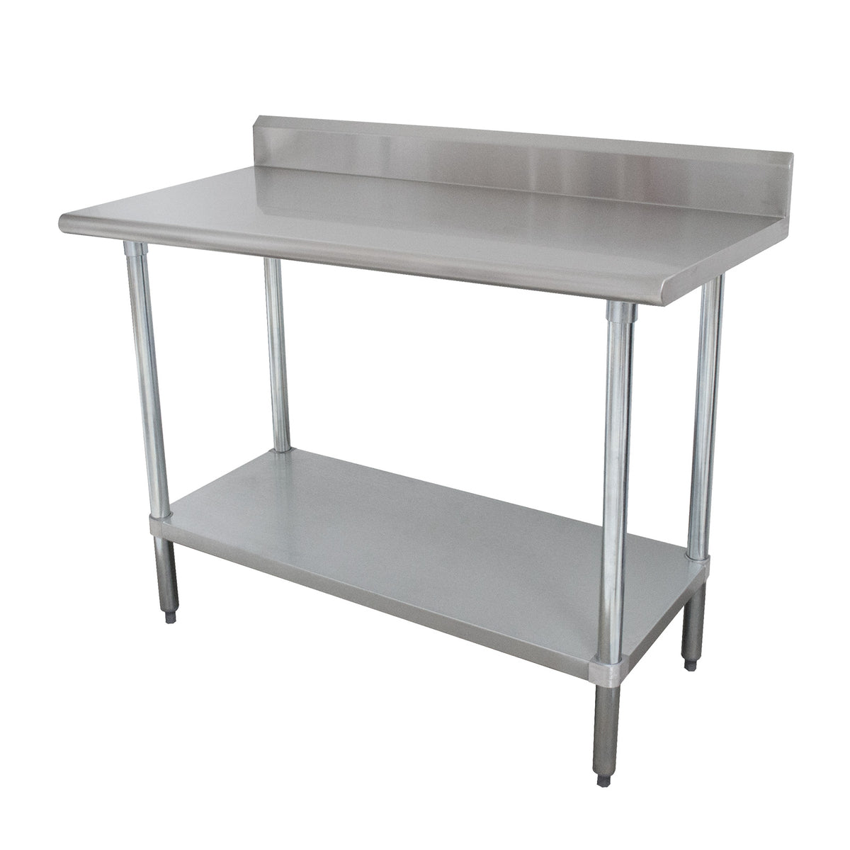 Advance Tabco KMSLAG-308-X 96" x 30" 16-Gauge Stainless Steel Work Table with Adjustable Undershelf