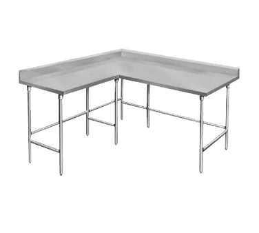 Advance Tabco KTMS-306 L Shaped Work Tables, 72" x 60" x 30" - 14 gauge