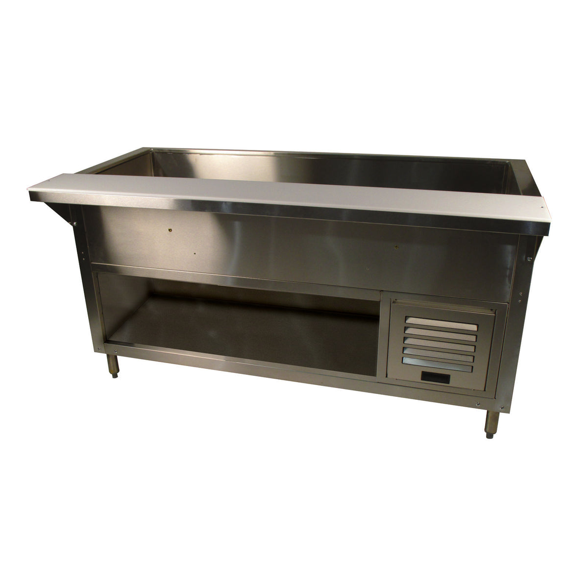 Advance Tabco MACP-3-BS 47" Mechanically Assisted Refrigerated Cold Pan Table w/ Enclosed Base, (3) Pan