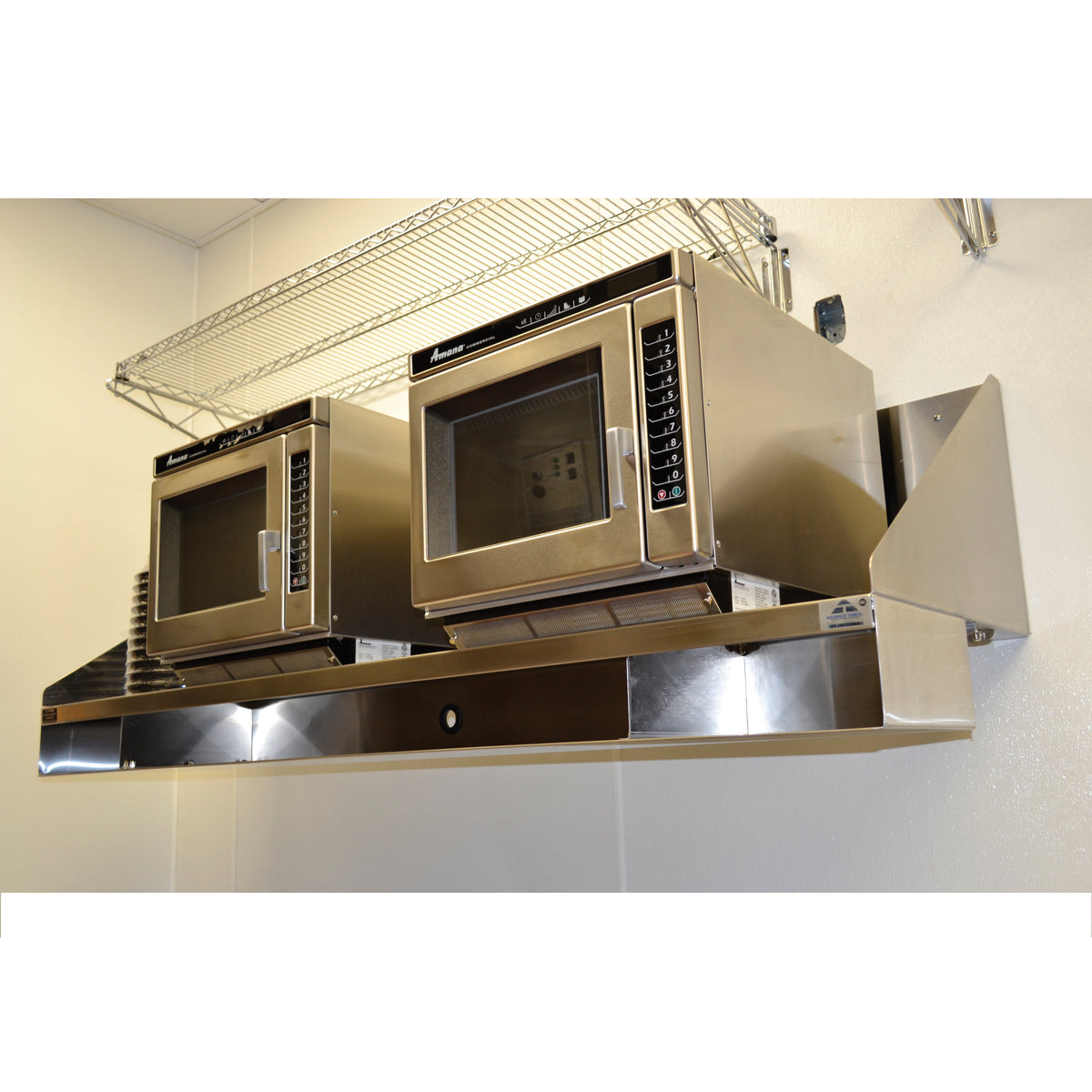 Advance Tabco MS-24-48-PS Stainless Steel 18 Gauge Satin Wall-Mounted Shelf - 48" x 24"
