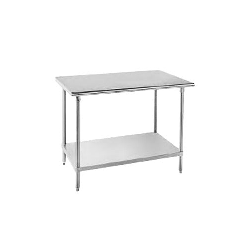 Advance Tabco MS-362 24" Open Base Work Table, Stainless Steel Base / Flat Top (Without Backsplash)