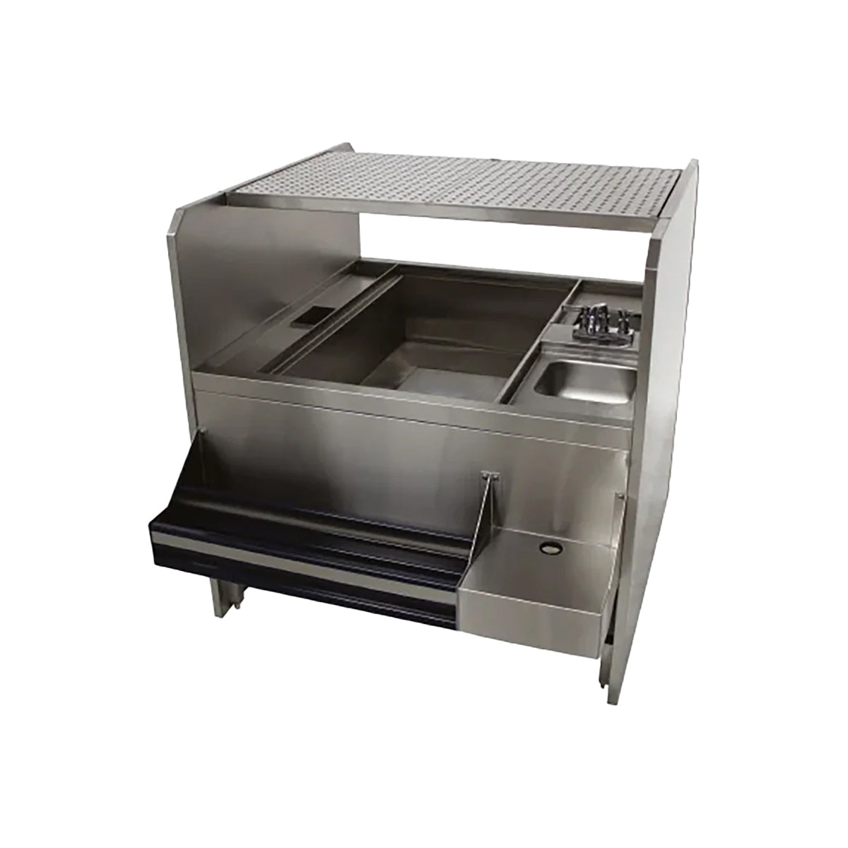 Advance Tabco PR-44X30SP-10-L 44" Pass-Thru Combo Underbar Ice Bin/Cocktail Station w/ 10 Circuit-Left