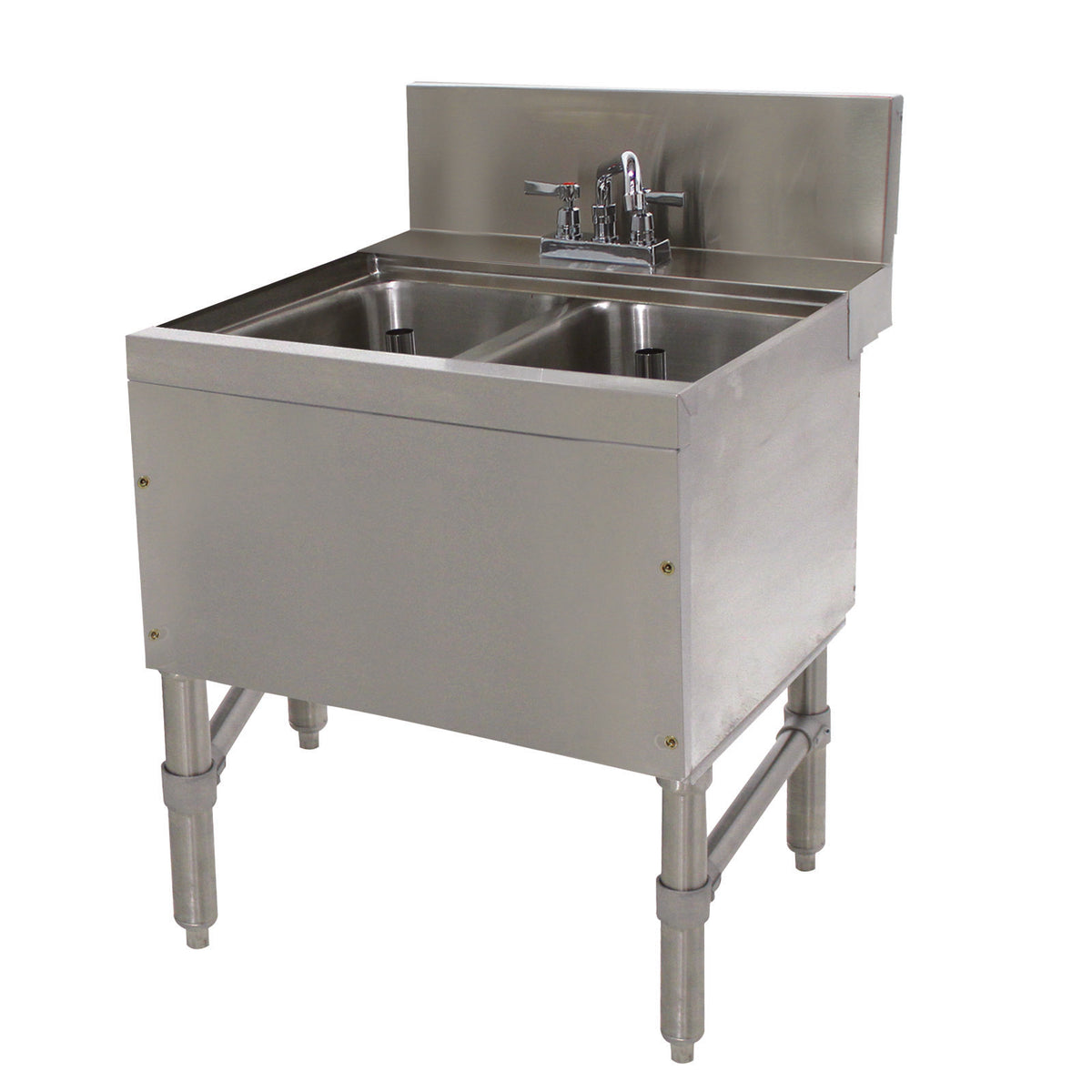 Advance Tabco PRB-24-22C 24" Underbar Sink Units, 2 Compartment without Drainboard