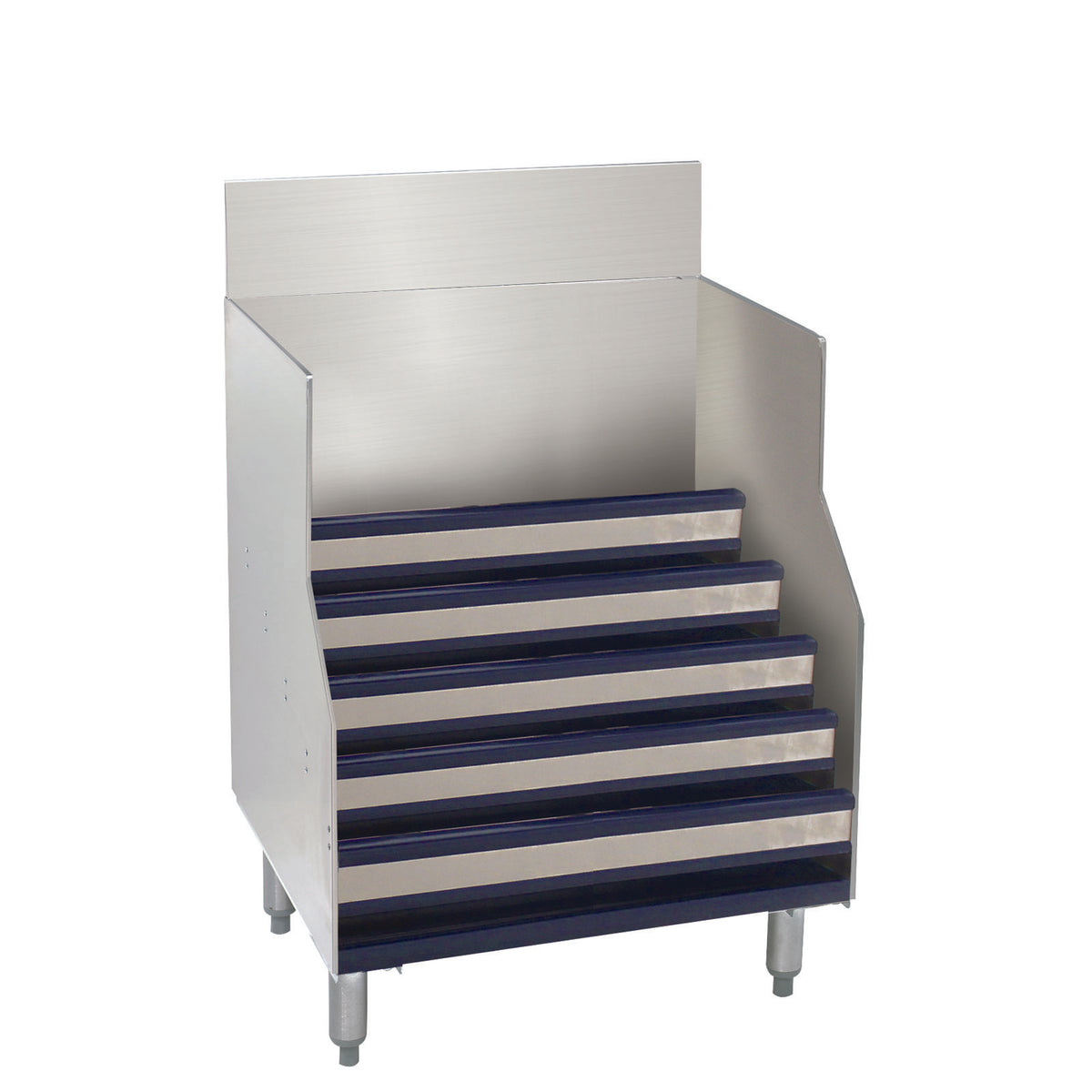 Advance Tabco PRLR-24 24"W Stainless Steel Liquor Display Cabinet, (5) steps, (30) capacity