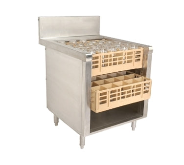 Advance Tabco PROR-24-24 24" Underbar Glass Rack Storage Unit w/ 3 Adjustable Racks, Open Top