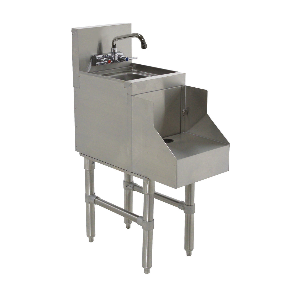 Advance Tabco PRRS-19-12 12" Underbar Blender Station with Dump Sink