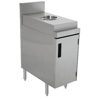 Advance Tabco PRSJT-12-DR 12" Underbar Add-On Unit, Trash Receptacle Cabinet w/ Door