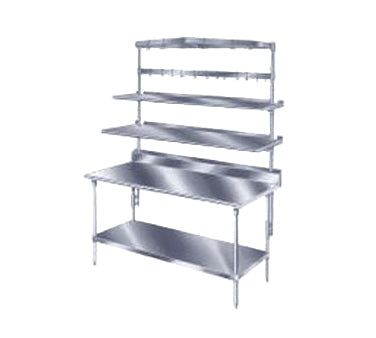 Advance Tabco PT-10S-132 Overshelf, Table Mounted, Single, 132"W X 10"D