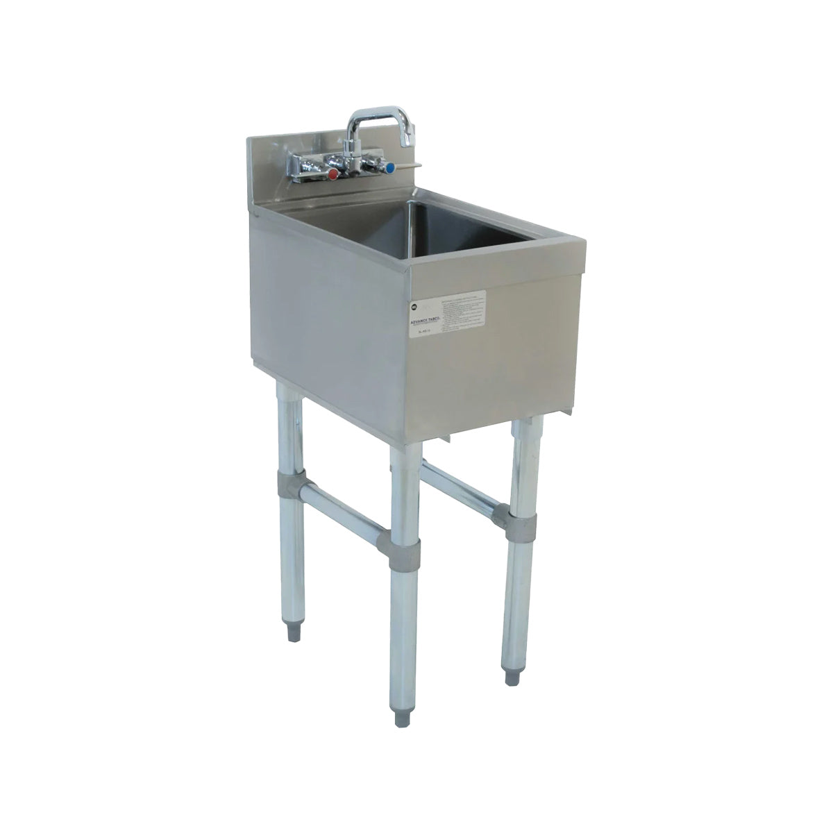 Advance Tabco SL-HS-12 12" Free Standing Underbar Hand Sink Unit with Splash Mount Faucet