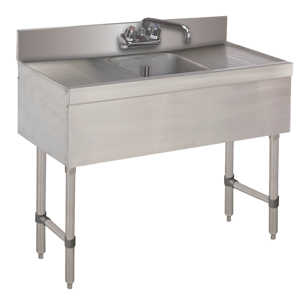 Advance Tabco SLB-31C 36" Underbar Sink Units, 1 Compartment with 2 Drainboards
