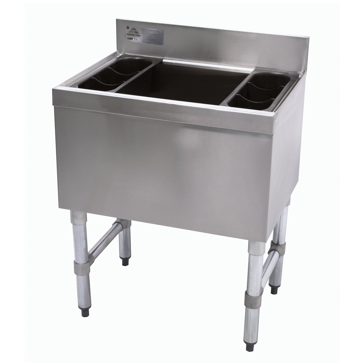 Advance Tabco SLI-16-36-10 36" Stainless Steel Underbar Ice Bin with 10-Circuit Cold Plate