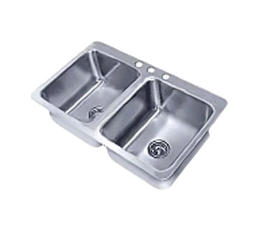Advance Tabco SS-2-3321-7 Smart Series™ Drop-In Sink, 2-Compartment