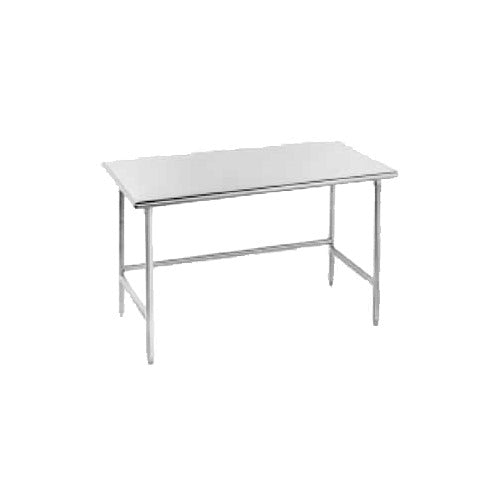 Advance Tabco TMS-362 24" Open Base Work Table, Stainless Steel Base / Flat Top (Without Backsplash)
