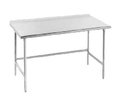 Advance Tabco TSFG-248 96" x 24" 16-Gauge Stainless Steel Work Table with Open Base