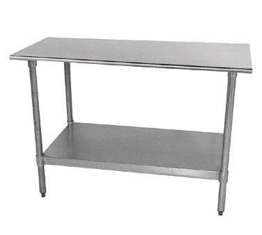Advance Tabco TT-188-X 96" x 18" 18-Gauge Stainless Steel Work Table with Adjustable Undershelf