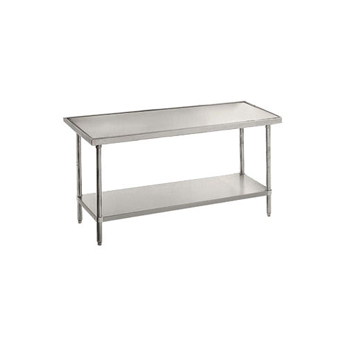 Advance Tabco VSS-362 24" Open Base Work Table, Stainless Steel Base / Flat Top