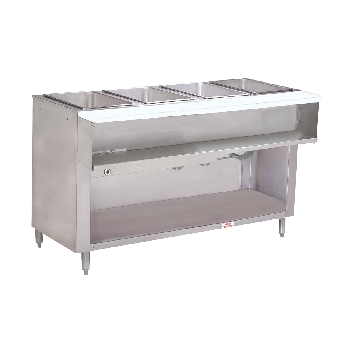 Advance Tabco WB-4G-LP-BS 62" Liquid Propane Water Bath Hot Food Table, (4) Open Wells