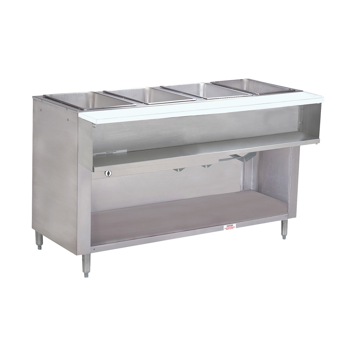 Advance Tabco WB-4G-NAT-BS 62" Natural Gas Hot Food Table, (4) Open Wells
