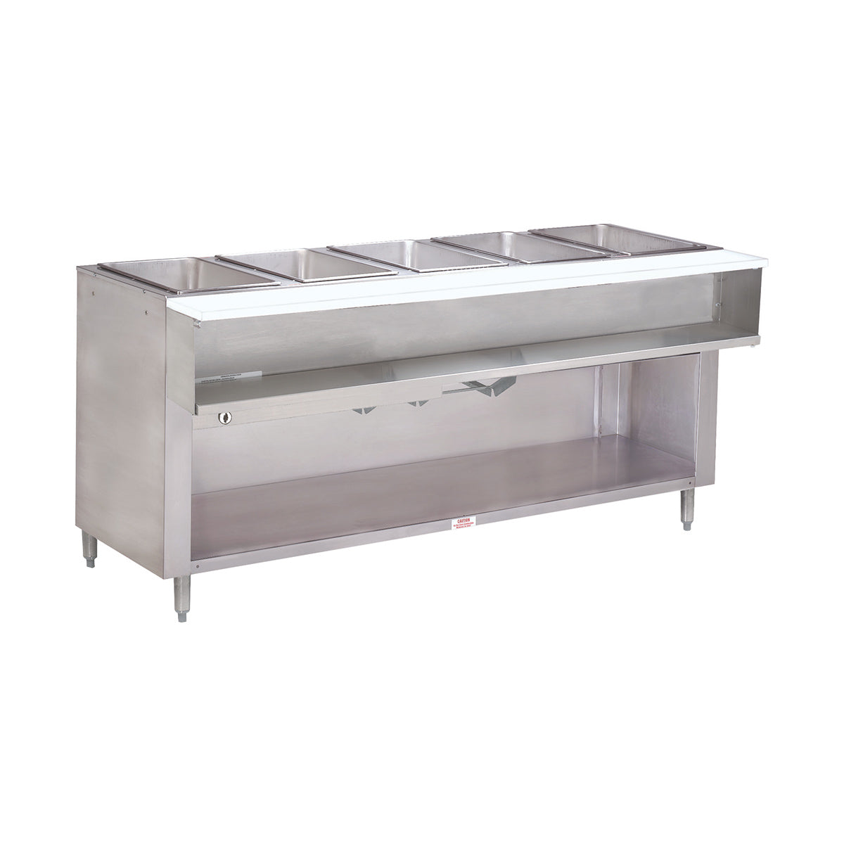 Advance Tabco WB-5G-NAT-BS 77" Natural Gas Hot Food Table, (5) Open Wells