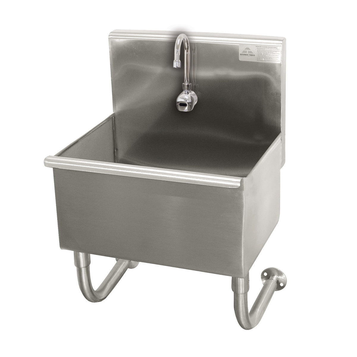 Advance Tabco WSS-14-21EF 18" Wall Mounted Hand Sink with e-Faucet - 16 gauge
