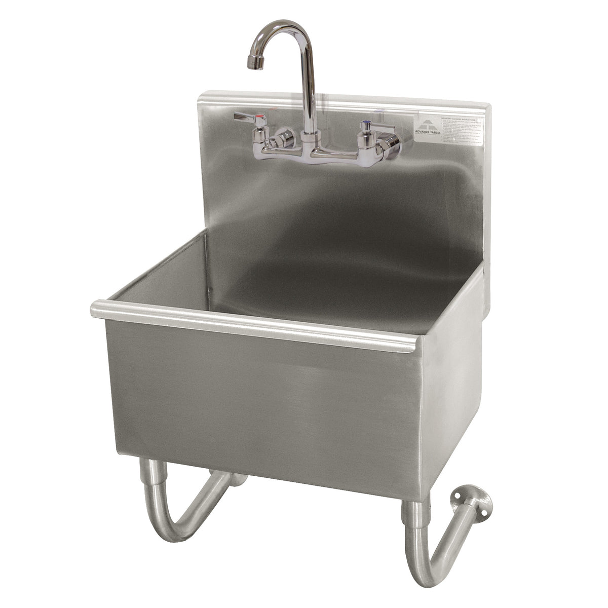 Advance Tabco WSS-16-25-F 22" Wall Mounted Hand Sink with Wrist Faucet - 16 gauge