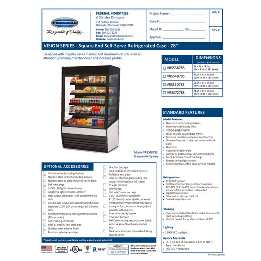 VRSS3678S Spec Sheet