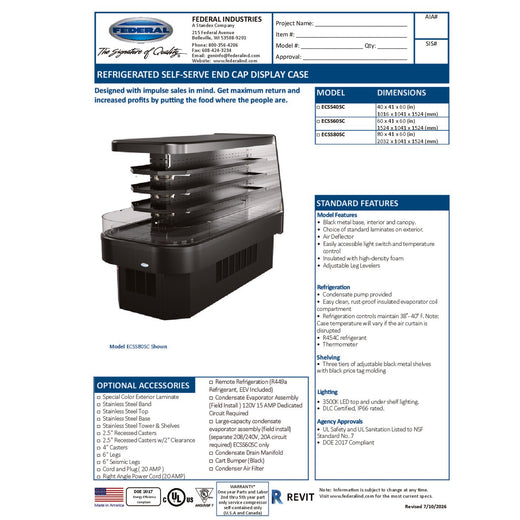 ECSS80SC Spec Sheet