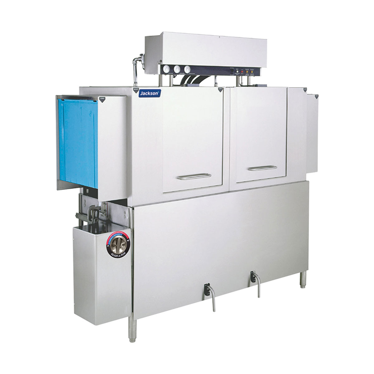 Jackson WWS AJ-64CE 64" Conveyor Dishwasher, 287 Racks/Hr - 222 Gal/Hr - High Temp without Booster