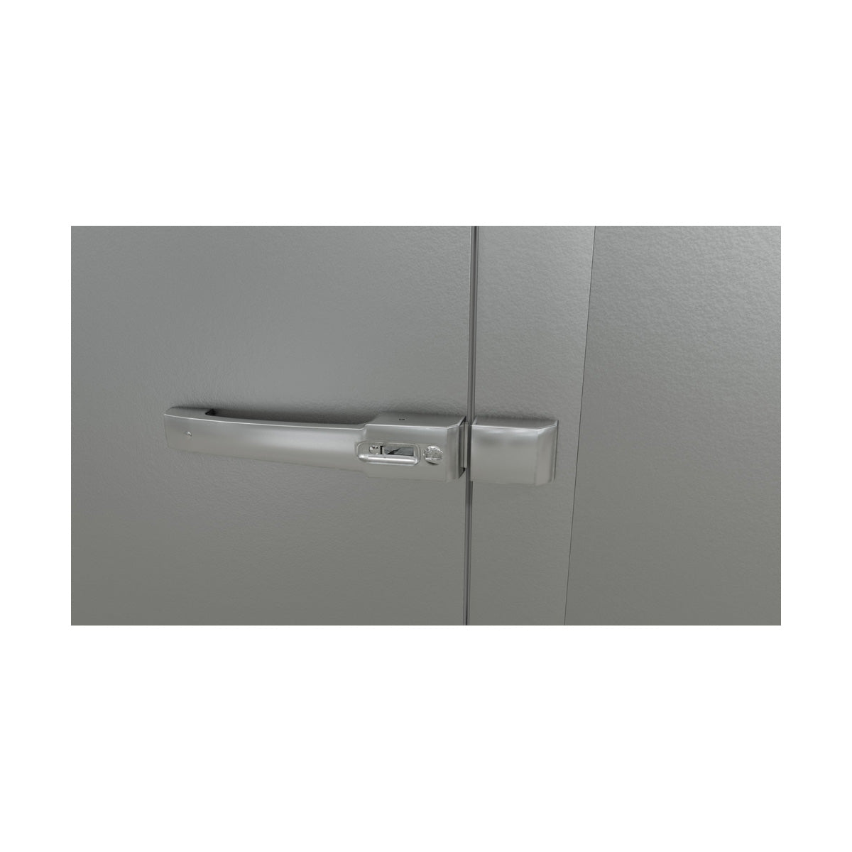 Amerikooler QC060682N 6' x 6' walk-in cooler door pull handle latch close-up