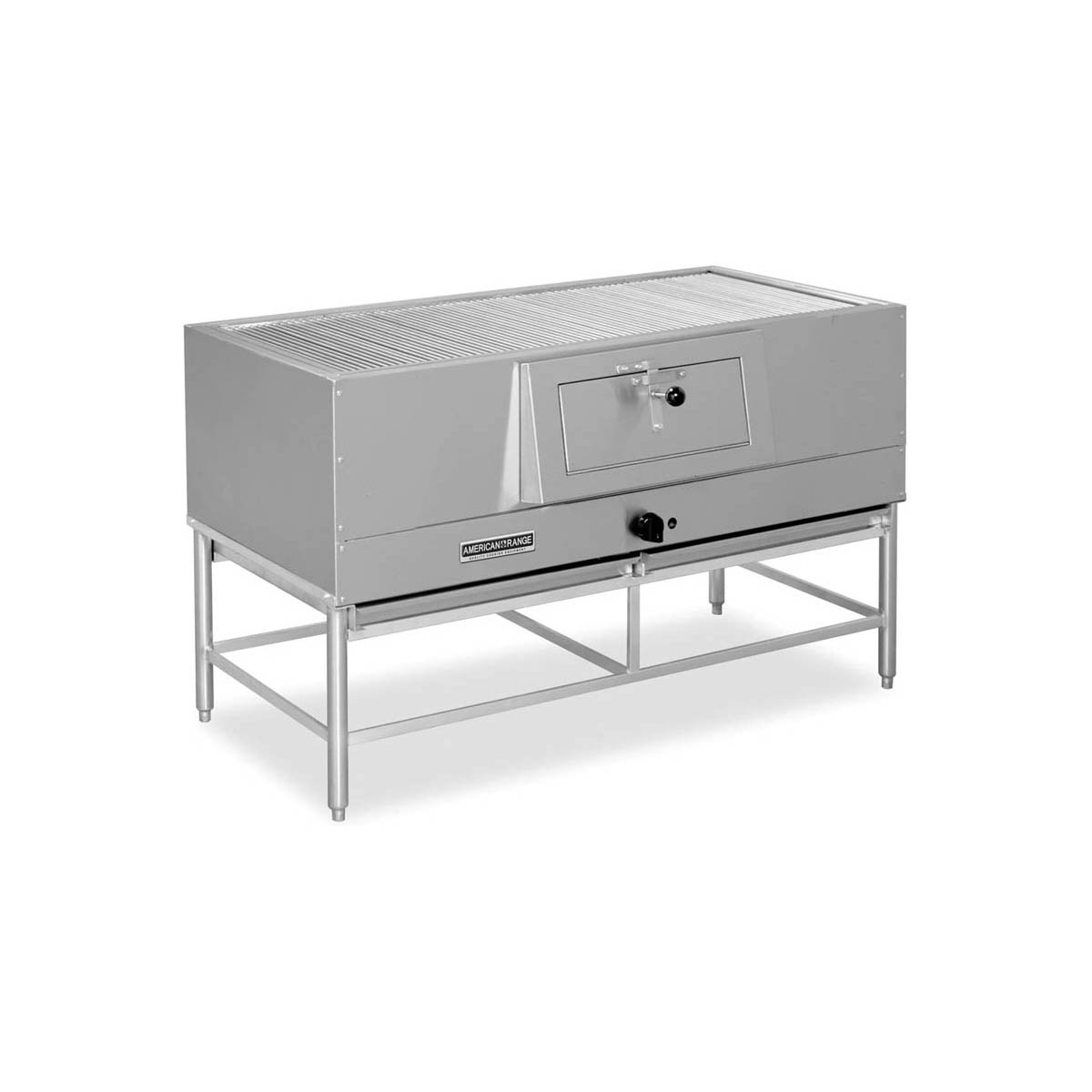 American Range AMSQ-36 36" Cast Iron Wood Burning Charbroiler, Free Standing / 30,000 BTU