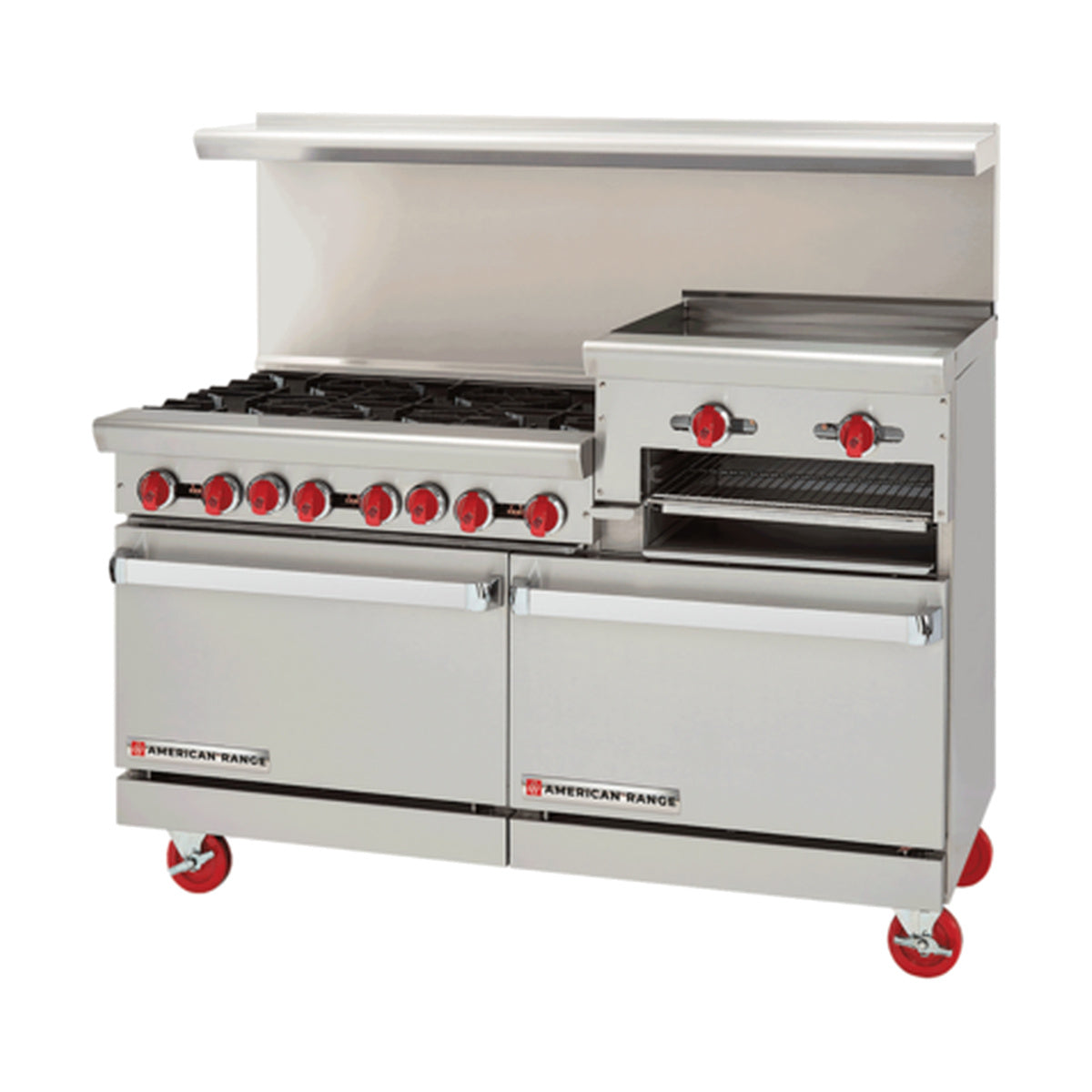 American Range AR-8B-24RG-CC 72" Gas Restaurant Range