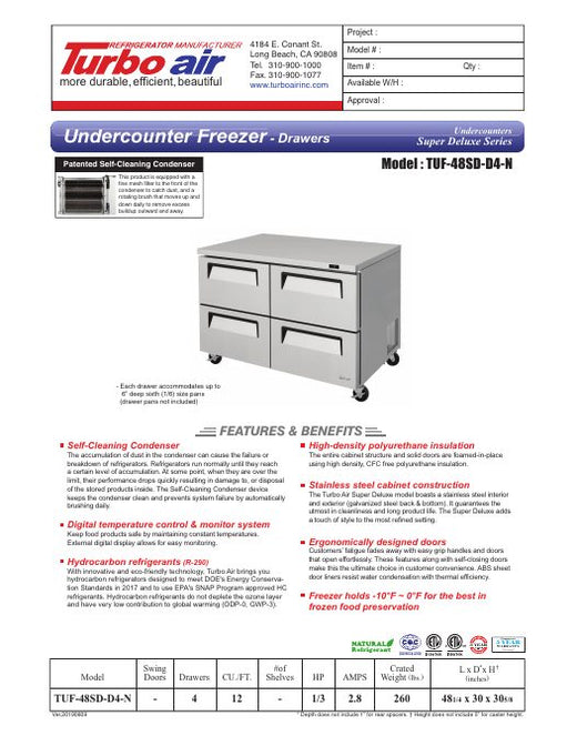 TUF-48SD-D4-N Specsheet