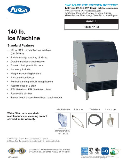 YR140-AP-161 Specsheet