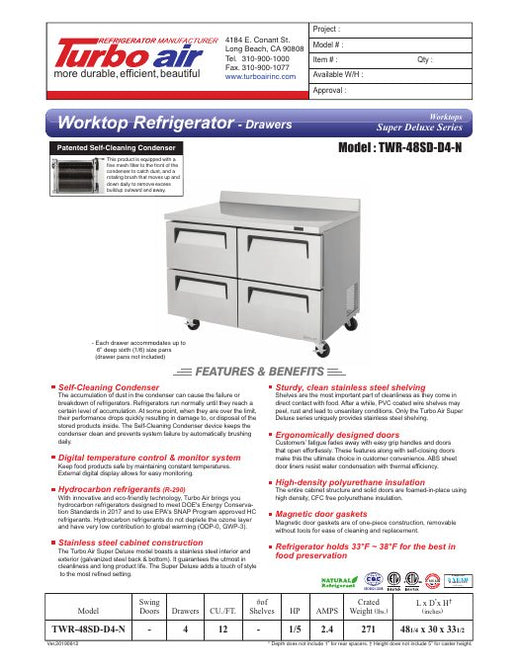 TWR-48SD-D4-N Specsheet
